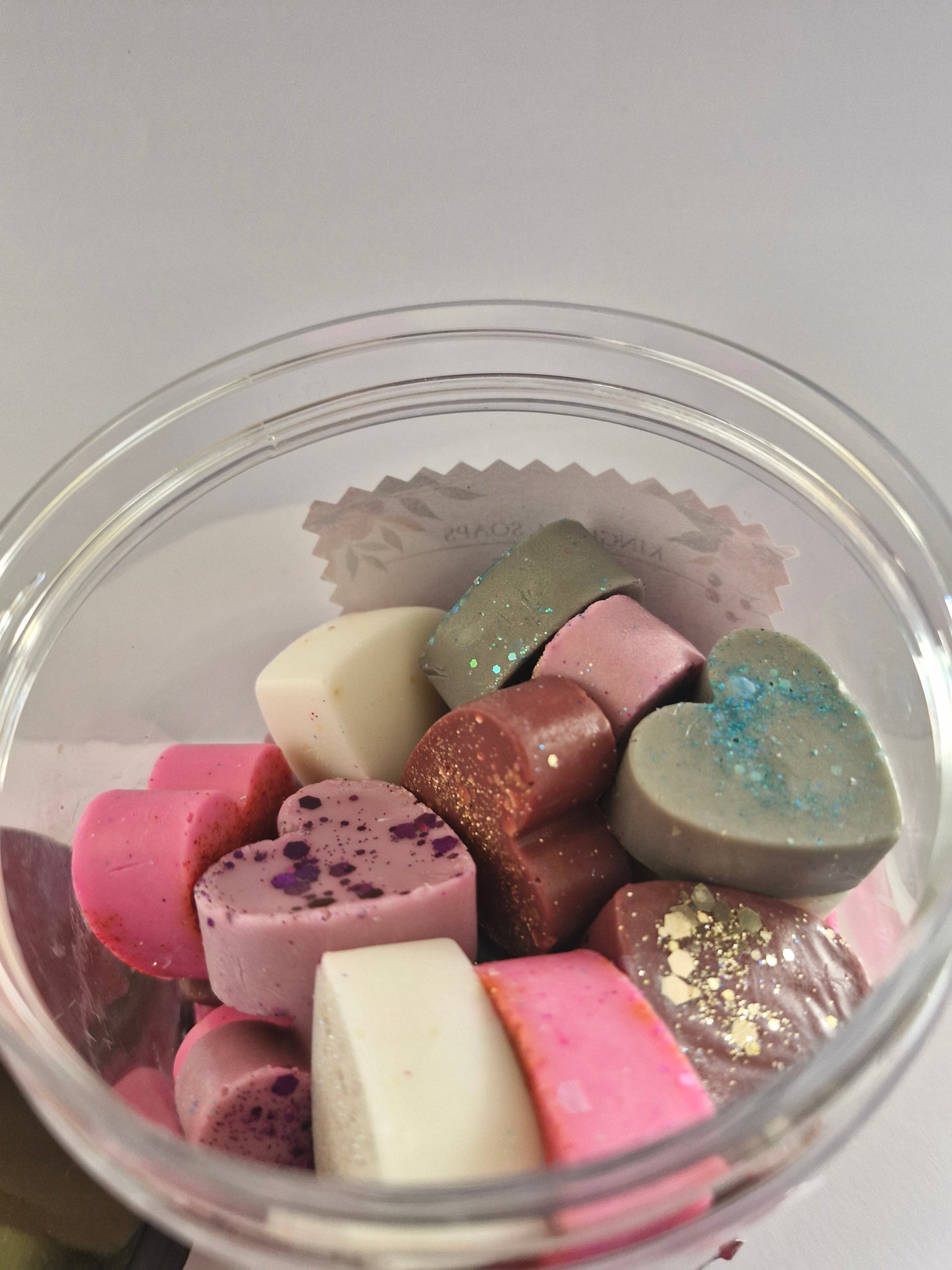 Jar of heart soaps