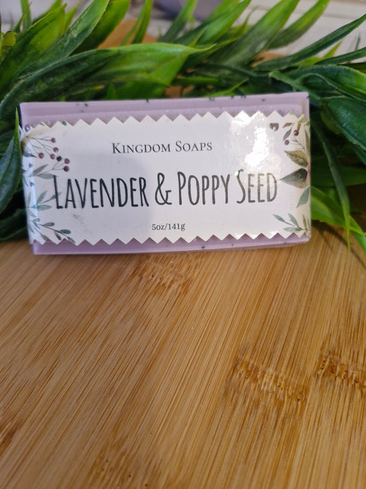 Lavender and poppy seed soap