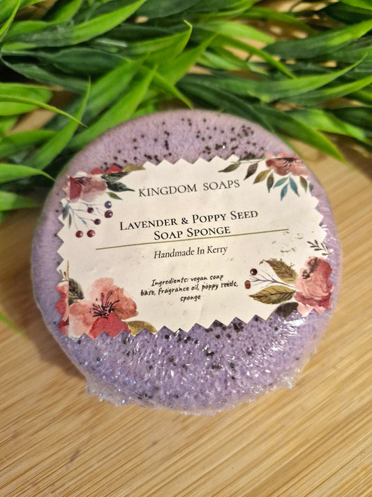 Lavender & Poppy Seed Soap Sponge